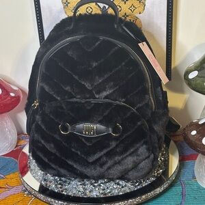NWT Juicy Couture Faux Fur Backpack.